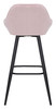 Velluto Tall Velvet Bistro Bar Stool Pink
