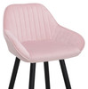 Velluto Tall Velvet Bistro Bar Stool Pink
