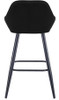 Velluto Velvet Kitchen Bar Stool Black