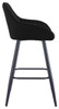 Velluto Velvet Black Kitchen Bar Stool