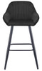 Velluto Velvet Kitchen Bar Stool Black