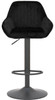 Velluto Bar Stool Black with Black Frame