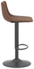 Antico Bar Stool Brown with Black Frame