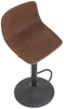 Antico Matt Black Bar Stool Brown