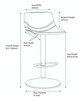 Antico Bar Stool Brown with Black Frame