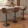 Antico Bar Stool Brown with Black Frame