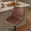 Antico Bar Stool Brown with Black Frame