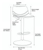 Antico Bar Stool Cream with Black Frame