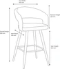 Amalfi Boucle Kitchen Bar Stool White