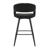 Amalfi Boucle Kitchen Bar Stool Black