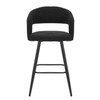 Amalfi Boucle Kitchen Bar Stool Black