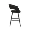 Amalfi Boucle Kitchen Bar Stool Black