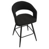 Amalfi Boucle Kitchen Bar Stool Black