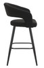 Amalfi Boucle Kitchen Bar Stool Black