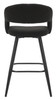 Amalfi Boucle Kitchen Bar Stool Black