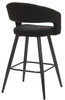 Amalfi Boucle Kitchen Bar Stool Black