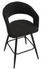 Amalfi Boucle Kitchen Bar Stool Black