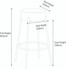 Rotonda Boucle Bar Stool Grey