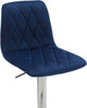 Verona Velvet Bar Stool Blue