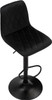 Verona Velvet Bar Stool Black with Black Frame