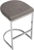 Trevi Cantilever Velvet Bar Stool Grey