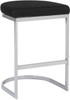 Trevi Cantilever Velvet Bar Stool Black