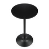 Como Poseur Matt Black Table Round Black Wood