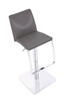 Ex-Display Eccellente Signature Real Leather Bar Stool Charcoal Grey