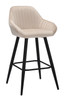 Velluto Velvet Kitchen Bar Stool Cream