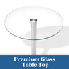 Deluxe Como Poseur Table Round Clear Glass