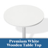 Deluxe Como Poseur Table Round White Wood