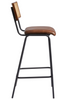 Savanna Barstool  Genuine Pecan Brown Leather