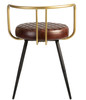 Aulenti Low Cocktail Leather Stool Claret Red