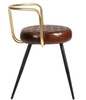 Aulenti Low Cocktail Leather Stool Claret Red