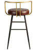 Aulenti Height Cocktail Leather Bar Stool Claret Red