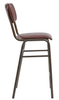 Tavo Stacking Mid Height Bar Stool Vintage Red