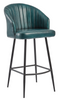 Brooklyn Leather Bar Stool Vintage Blue