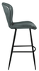 Lars Genuine Leather Bar Stool Steel Grey