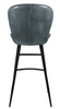 Lars Genuine Leather Bar Stool Steel Grey
