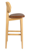 Relish Bar Stool Natural Oak with Vintage Tan Seat Pad