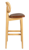 Relish Bar Stool Natural Oak with Vintage Tan Seat Pad