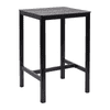 Extrema Marble Poseur Table Black with Paris Table Base - 60 X 60cm