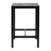Extrema Marble Poseur Table Black with Paris Table Base - 69 X 69cm