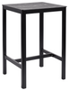 Extrema Marble Poseur Table Black with Paris Table Base - 69 X 69cm