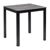 Extrema Marble Dinning Table Black with Troy Table Base - 79 X 79cm