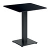 Extrema Black Dining Table with Anzio Black Base - 69x69cm