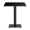 Extrema Black Dining Table with Boston Sleek Black Base - 79x79cm