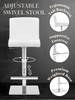 Ex Display - Snella Signature Leather Bar Stool White
