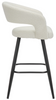 Ex Display - Amalfi Boucle Kitchen Bar Stool White