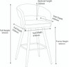 Ex Display - Amalfi Boucle Kitchen Bar Stool White